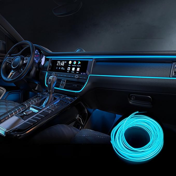 Car Interior Lights for Skoda Octavia Kamiq Karoq Kodiaq Superb Yeti Scout LED Car Interior Atmosphere Lamp Car Ambient Lighting Kits,Ice Blue