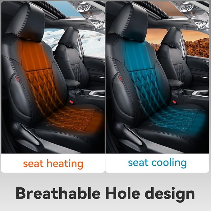 coverdream 2026 Rav4 Seat Covers Custom Fit for 2026 Toyota Rav4 Hybrid (LE,XLE Premium) SUV,Full Set Luxury Waterproof Leather Car Seat Protector