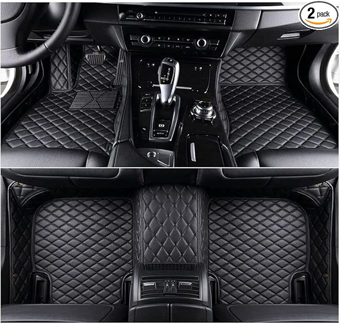 Custom Making Car Floor Mats Compatible with Audi BMW Mercedes-Benz Toyota Lexus Honda Infiniti Nissan Hyundai Kia All Models 2005-2026 (Black)