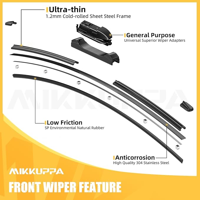 MIKKUPPA 26"+17"+14" Windshield Wiper Blades Replacement for 2019-2023 Subaru Forester, Top Lock Front & Rear All Season Wiper Blades Set(Pack of 3)