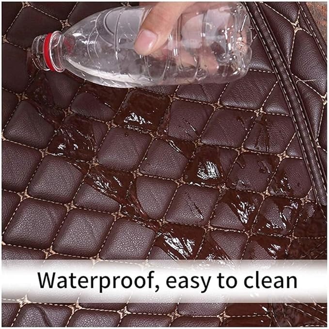 Custom Car Mats All Weather Fit Automotive Floor Mats PU Leather Protector Mat for Most Sedan, SUV, Truck Floor Mats (Black)