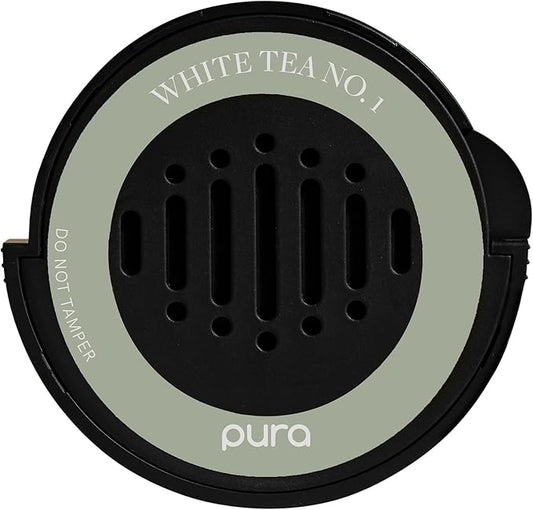 Pura Car Scent Refill - Fragrance for Pura Car Diffuser - Clean & Safe Luxury Diffuser Scent - Long-Lasting Fragrance for 30 Days of Aroma - White Tea No. 1