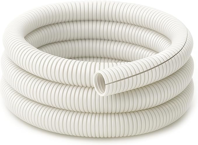 Electriduct Split Wire Loom Tubing Polyethylene Corrugated Flexible Conduit - 1/2" Nominal Size - 1000 Feet - White