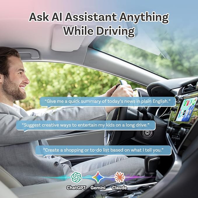 OTTOCAST Mini Slim, 2026 Upgrade 2in1 Wireless CarPlay & Android Auto Adapter, Plug & Play, WLAN Dual-Band 2.4G+5G, Auto Reconnect, Compatible with After 2016 Cars with Wired CarPlay/Android Auto