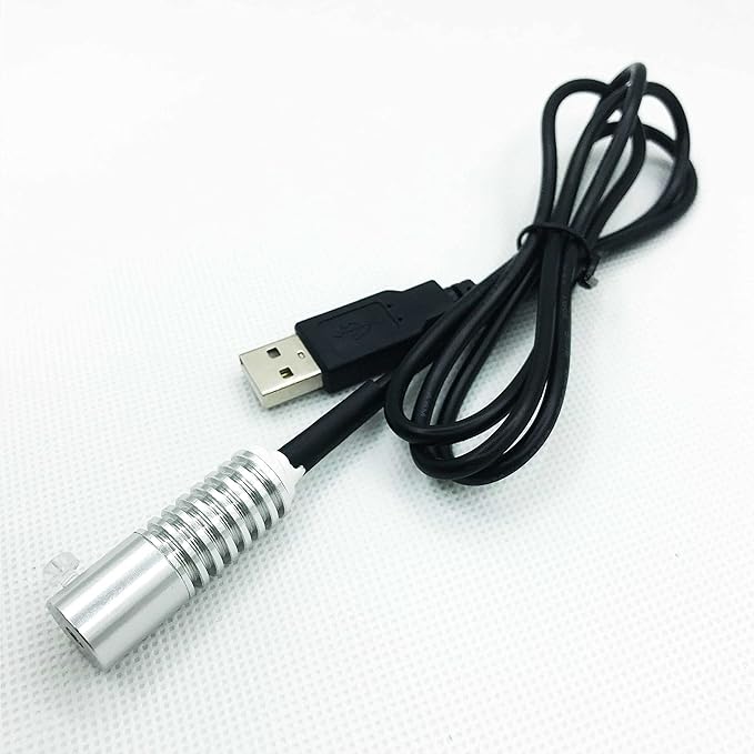 Side Glow Fiber Optic USB Light Source Illuminator - Red, 10mm
