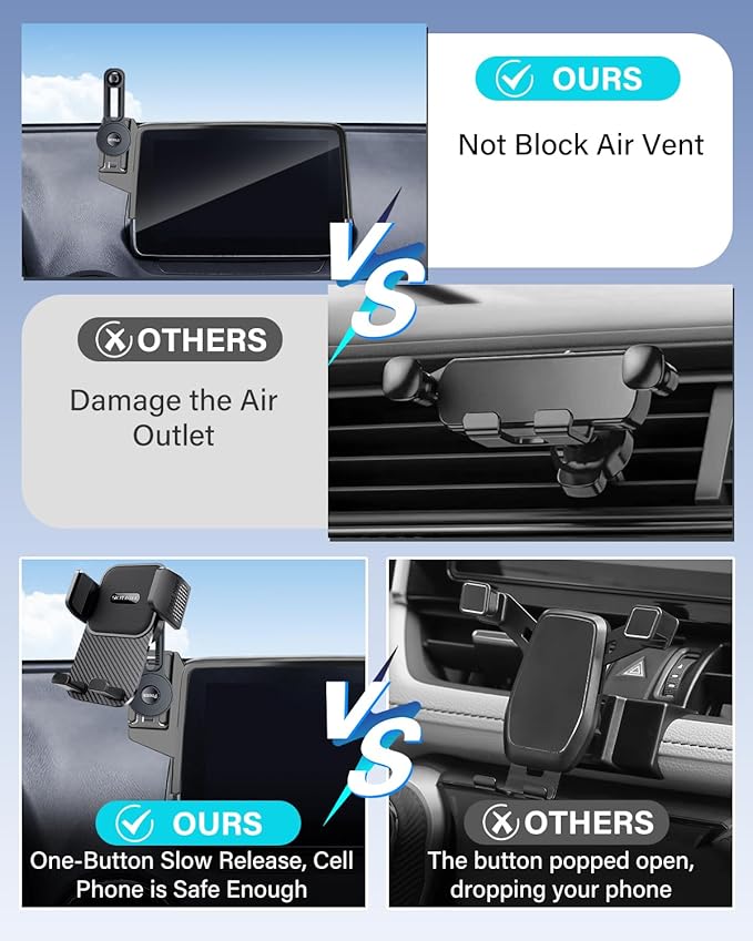 SKYLOTEC Phone Mount for Kia Sportage 2023 2024 2025 Accessories 12.3-Inch Screen Fixed Clip, Automobile Cradles Car Phone Holder, Cell Phone Base Not Block Air Vent