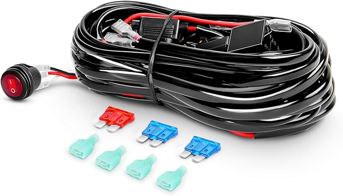 Nilight LED Light Bar 2Pcs 12 Inch 300W Triple Row Flood Spot Combo 30000LM Driving Lights with Off Road Wiring Harness Kit -2 Leads for Trucks ATV UTV SUV, 2 Years Warranty