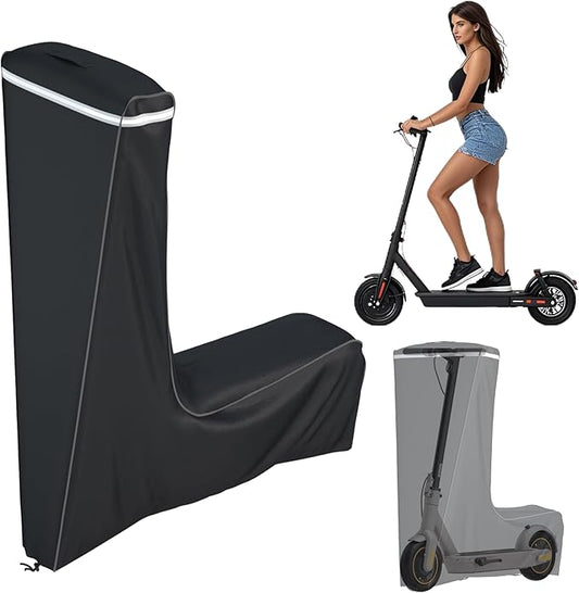 Electric Scooter Cover, Outdoor Waterproof and Dustproof Scooter Cover, Adults/Kids Electric Scooter Storage Cover, Universal Electric Scooter - L45x W24x H47 Inch, Black