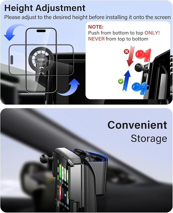Car Phone Holder for BMW X3 2018-2021/X4 2019-2021 Accessories 10.3/10.25-Inch Screen Fixed Clip, Automobile Cradles Magnetic Phone Mount Compatible with MagSafe, Strong Magnets Cell Phone Base