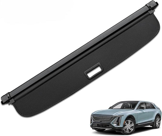 MIALUTY® Cargo Cover for 2023 2024 2025 Cadillac Lyriq Retractable Trunk Cover Lyriq Accessories Anti-Peeping Anti-Theft Privacy Screen,Trunk Luggage Shield Shade Carbon Fiber Texture