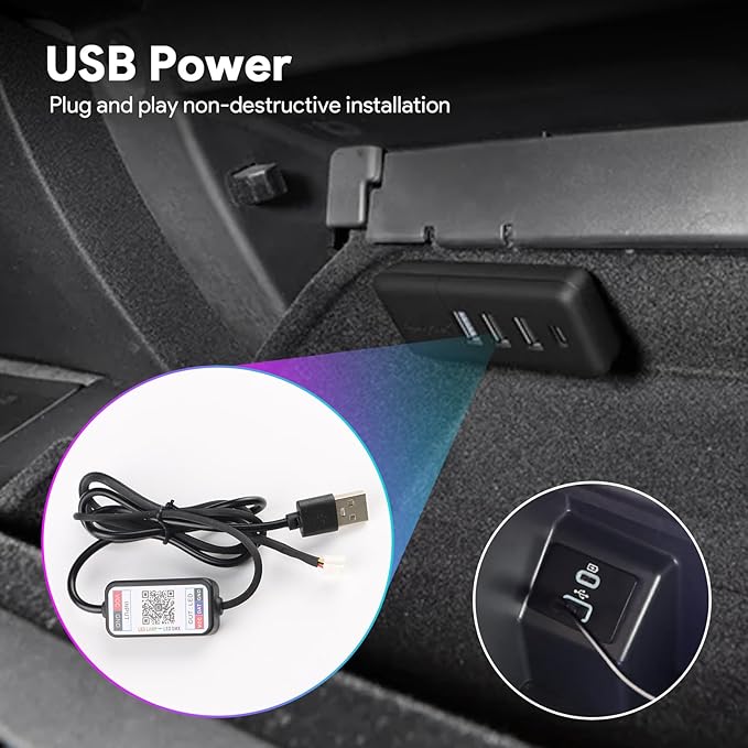 Ambient Lighting Wireless Charging Frame for 2025-2026 Tesla Model Y (Includes Juniper) 2024-2026 Tesla Model 3 PC Stylish Decorative Accessories (Big Starry Sky, White)