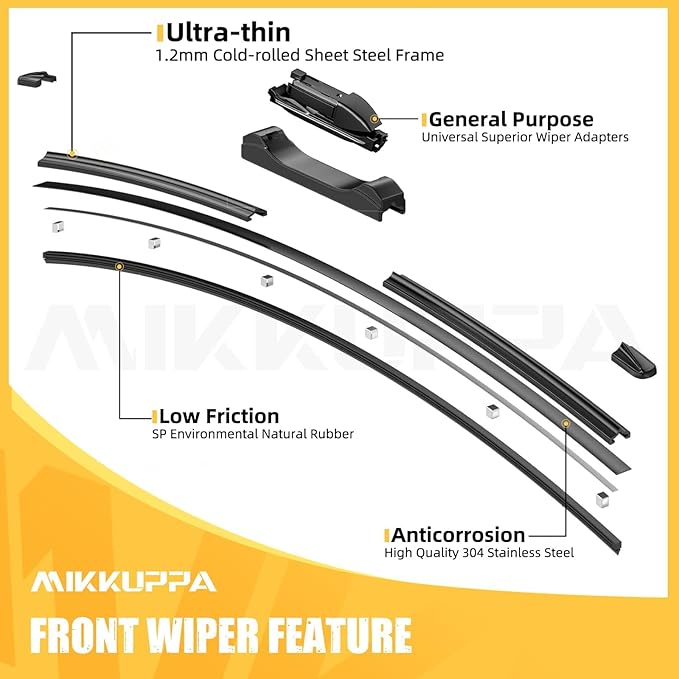 MIKKUPPA 26"+14"+10" Windshield Wiper Blades Replacement for Buick Encore 2013 2014 2015 2016 2017 2018 2019 2021 Original Factory Quality All Season Front Rear Wiper Blade Set (Pack of 3)