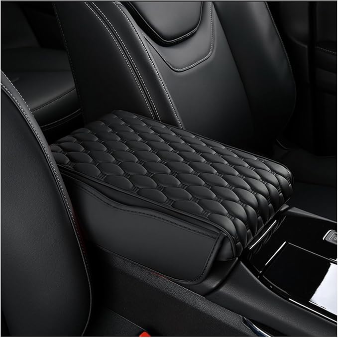 Car Center Console Cover for Honda Passport 2019 2020 2021 2022 2023 2024 2025, Thick Armrest Cushion Pad with Side Storage Pockets, Center Console Protector, Arm Rest Cover