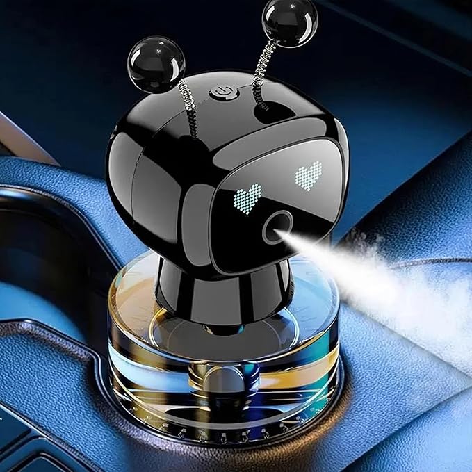AI Car Robot Aromatherapy Diffuser - Automatic Air Freshener Spray, Ideal Gift for Car & Perfume Lover (Blue Ocean)