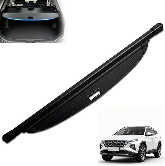 MIALUTY® Cargo Cover for 2022-2026 Hyundai Tucson Retractable Trunk Cover Tucson Accessories Anti-Peeping Anti-Theft Privacy Screen,Trunk Luggage Shield Shade Carbon Fiber Texture