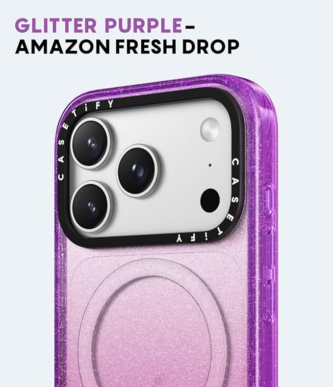CASETiFY Impact iPhone 17 Pro Max Case [Slim/Compatible with Magsafe / 8.2 ft. 4X Military Grade Drop Protection] - Silver Tiger - Clear Black
