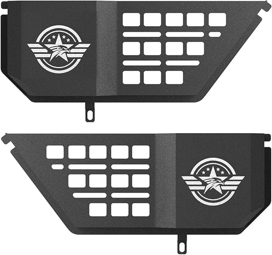 VEILS Rear Door Storage Box for Jeep Wrangler JL JLU 4XE (2018-2025) & Gladiator JT (2020-2025) Accessories, Fits Manual/Power Seats, Heavy-Duty Metal Door Pockets Organizer 2PCS