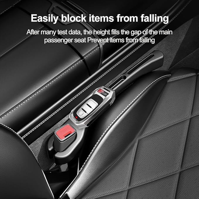 Stacool [2026 Upgrade] 2PCS Car Seat Gap Filler with Phone Holder,Multi-Function Car Side Seat Gap Filler for Prevent Items Falling,Universal Car Seat Organizer Car Accessories (Red)