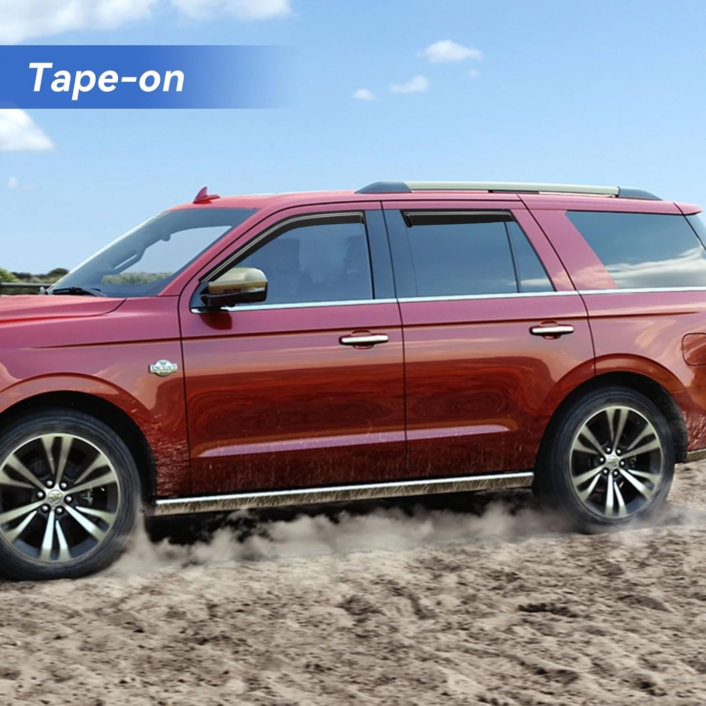 Window Visors Rain Guards for 2018-2024 Ford Expedition, Out-Channel Window Vent Wind Deflectors Visors Shades for 18-24 Expedition XL STX XLT MAX Limited King Ranch Platinum
