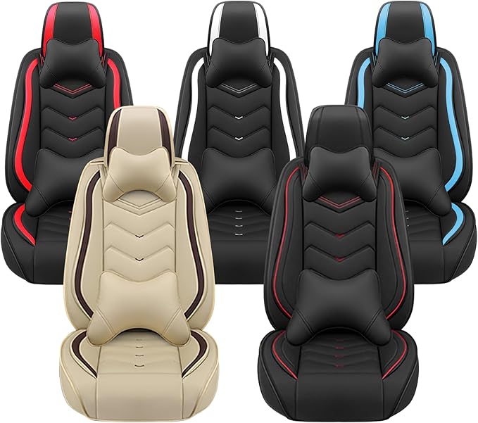 Car Seat Covers for Mercedes-Benz S-Class 2005-2026, Premium Nappa Leather Car Seat Cover, Stylish Sport Seat Covers， Automobile Seat Cover Sets.(Luxury 5 Seats/Black Blue)
