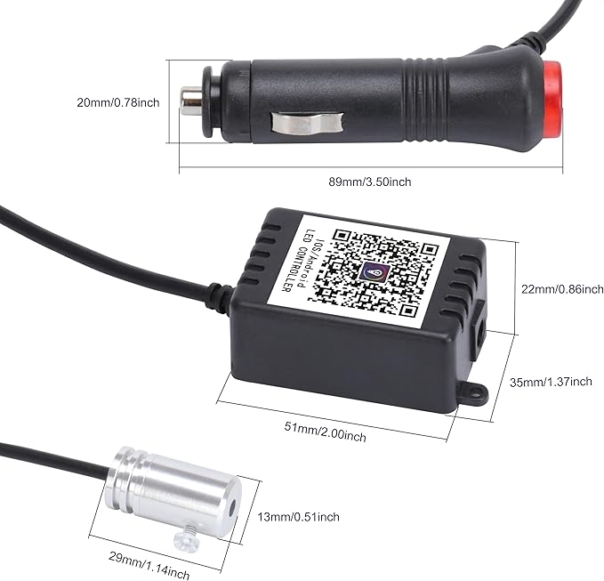 Car Ambient Lighting Kit 64 Colors Multicoloured Music Optic Fiber APP Control Car DIY Decorative Atmosphere Lighting DC 12V 1W 3m