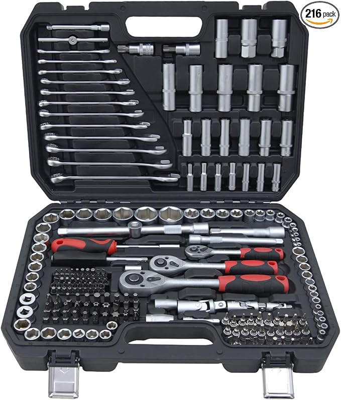 Hantinstom Ultimate Sockets Set Comprehensive Hand Tool Set Perfect for Home Essentials College Dorm Car Emergency Kit Ideal Apartment Essentials & Men’s Tools Gift