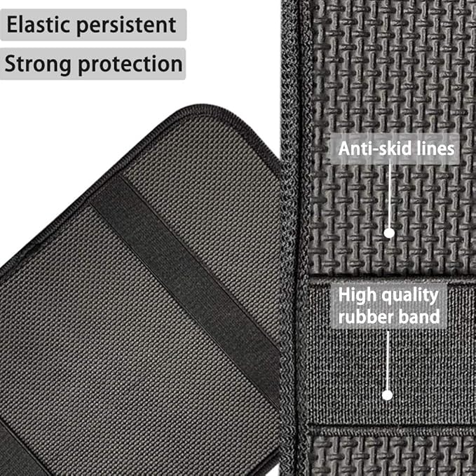 Dreaweet Grey Leopard Printed Universal Auto Center Console Lid Pad, Soft Comfy Car Armrest Seat Box Protector Fit for Most Standard Size Vehicle Interior Accessories