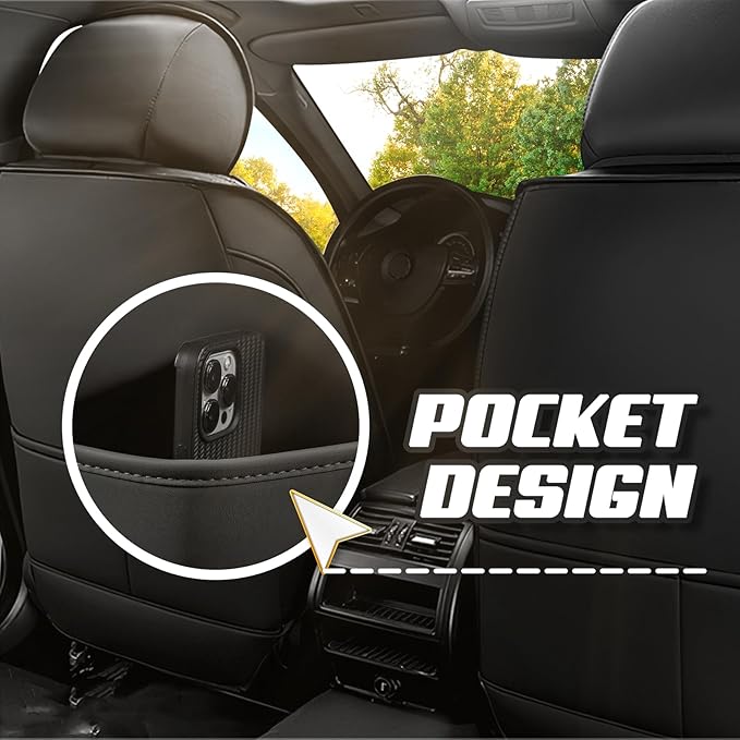 Car Seat Covers for Mercedes-Benz S-Class 2005-2026, Premium Nappa Leather Car Seat Cover, Stylish Sport Seat Covers， Automobile Seat Cover Sets.(Standard 5 Seats/Black White)