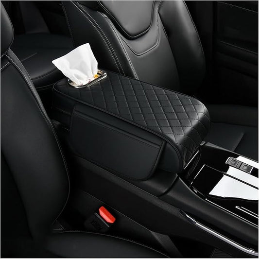 Center Console Cover for KIA Seltos 2019 2020 2021 2022 2023 2024 2025, Leather Arm Rest Armrest Cover for Car, Center Console Armrest Cover Armrest Storage Box, Interior Accessories