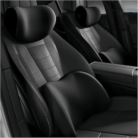 Car Lumbar Support Pillow and Car Neck Pillow Kit for Lexus is ES GS LS UX NX RX GX LX RC LC RX F Sport, Car Seat Neck Back Rest Pillows, Ergonomic Car Seat Headrest & Lumbar Cushion