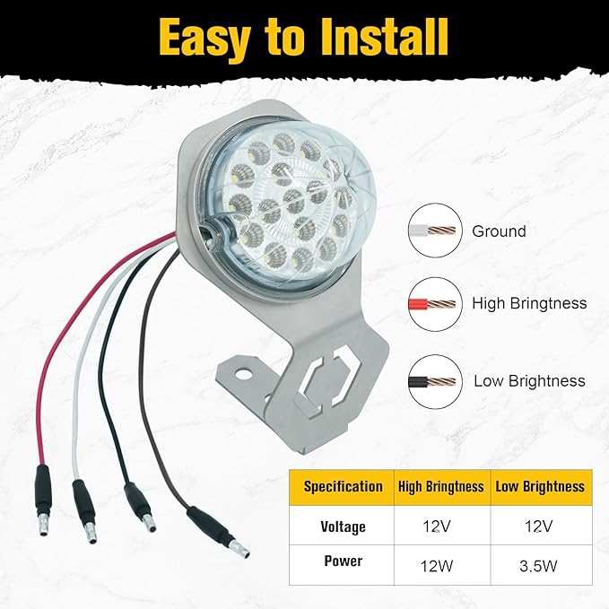2PCS Turn Signals Bracket Watermelon Light, 17 LED Dual Revolution Amber Turn Signal and Marker to Blue Auxiliary Marker Lights with Watermelon Light Mounting Plate for Trailer Heavy Trucks