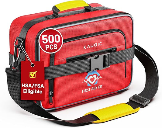 500 PCS First Aid Kit for Travel Camping Car Home Businesses, Well-Organized Emergency Kit, Survival Trauma First Aid Kits for Home College Dorm Essential Supplies
