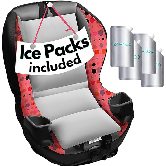 Swanoo Car Seat Cooling Pad, Stroller Cooling Pad with Ice Pack for Babies Toddler and Kids, Sun and Heat Cover Protector for Summer Carseat Cooler Liner