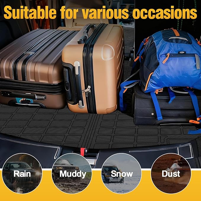 Trunk Liner Cargo Liners for Subaru Corsstrek 2018-2023 and 2017-2023 Subaru Impreza Rear Trunk Floor Mats 3D Boot Tray All-Weather TPE Black