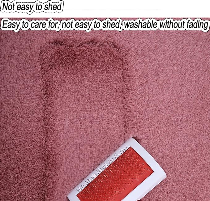 Plush Car Seat Cushion, Soft Warm Fuzzy Faux Rabbit Fur Fluffy Plush Auto Seat Cover Vehicle Car Front and Back Seat Protector Pad with Non-Slip Backing Cushion Interior Universal Fit (Purple1,3PCS)