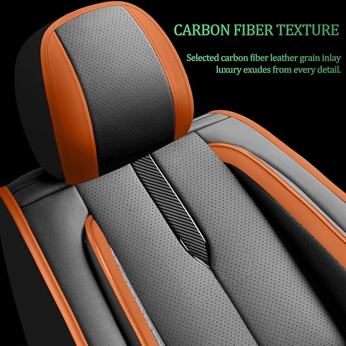 Fit Prius Car Seat Covers for Toyota Prius 2001-2024 2025 2026 -Upgraded Premium Waterproof & Breathable Leather,Airbag Compatible,All-Weather Seat Cushion Protector,Full Set,Black-Brown