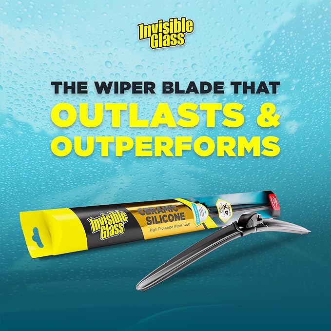Invisible Glass CSB21 Ceramic Silicone 21" Premium All-Season Windshield Wiper Blade – Automotive Replacement Beam Blade with HydroGuard Water Repellent Coating for Quiet, Streak-Free Performance