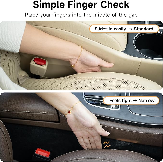 Givifive Car Seat Gap Filler Set of 2, 3IN1 Seat Side Gap Filler Plug with Storage Slot & Hook Function, Soft Foam Universal Fit Car SUV Truck Fill Gap Between Seats Console Organizer（Standard Gray）