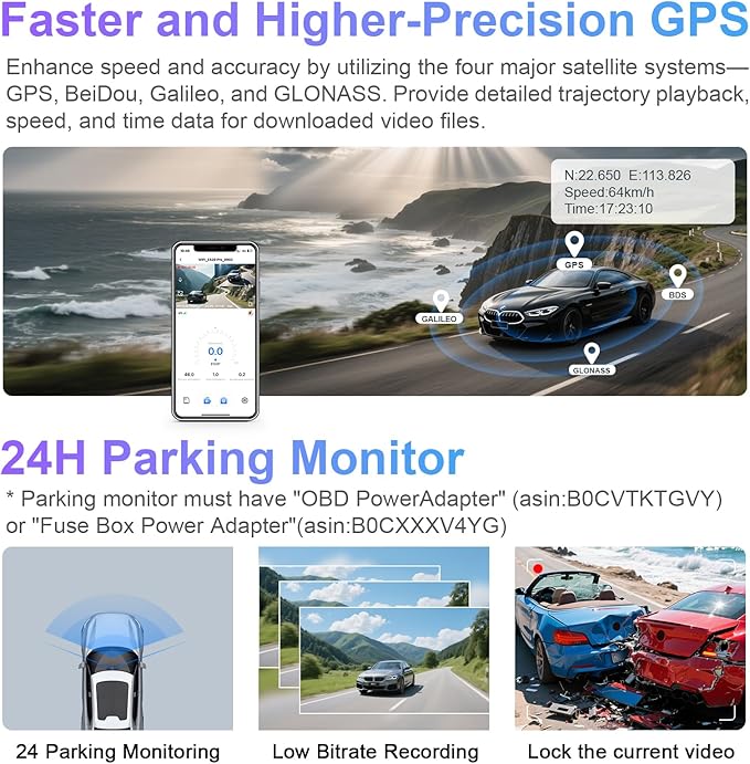 mangoal 4K Front & 2K Rear 2 Channel HDR Dash Cam, Dual STARVIS 2 IMX678 IMX675, Custom Fit for Mazda CX-50 2025 2026(Model B), 5GHz WiFi, GPS, 128GB Card
