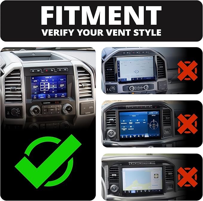 Tackform Link Vent Phone Mount Compatible with 2015-2020 Ford F-150, 2017-2021 Super Duty, 2018-2021 Expedition | Aluminum | Universal Magnetic Holder | 2" Arm | Blue Knob | (NOT MAGSAFE Compatible)