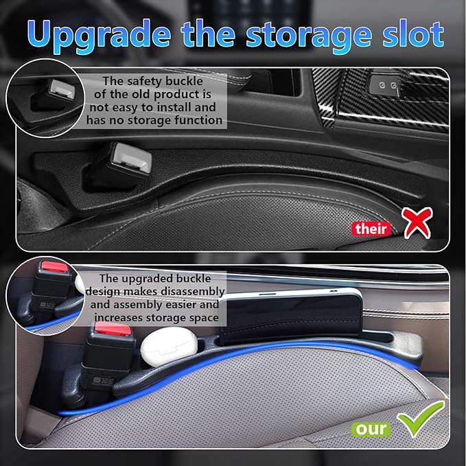 【Compatible with Mazda CX-5】 Seat Gap Filler,No Drop Seat Guard Compatible with Mazda CX5,Drop Seat Guards for Cars(2Pcs),Emergency Keychain Car Escape Tool(2Pcs)