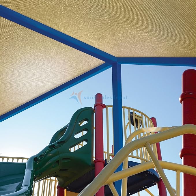 TANG Sun Shade Fabric Roll 8'x31' Shade Cloth for Garden Beige HDPE Mesh Shading Pergola Cover Replacement Canopy, 95% Blockage Sunshades for Outdoor Patio Backyard Plant