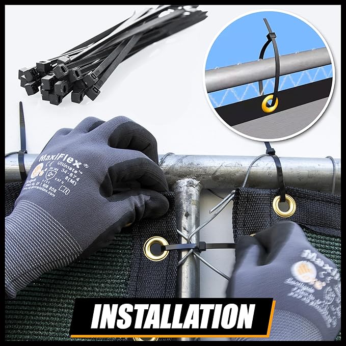 Royal Shade Custom Size 6' x 71' Brown Fence Privacy Screen Windscreen Cover Netting Mesh Fabric Cloth - Cable Zip Ties Included (We Make Custom Size)
