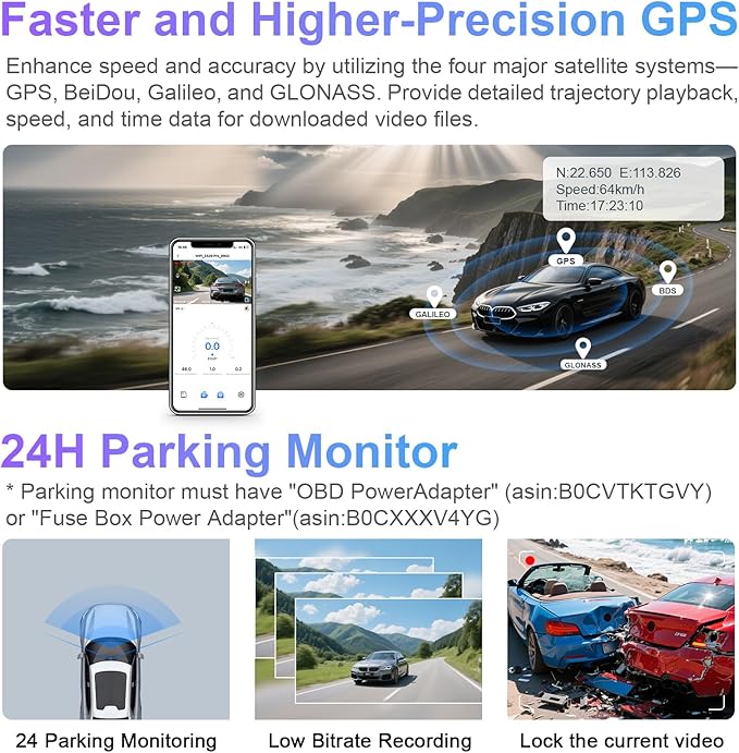 mangoal STARVIS 2 Front 4K HDR Dash Cam IMX678, Custom Fit for Mazda CX-50 2025 2026(Model B), 5GHz WiFi, GPS, 64GB Card