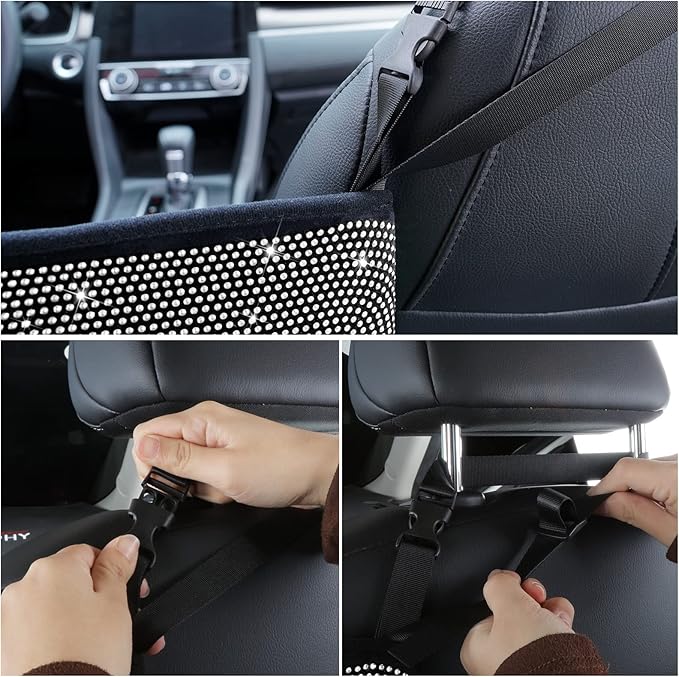 eing Car Organizers and Storage Purse Holder,Seat Back Net Handbag Purse Accessories for Women,Road Trip Essentials for Adults,Mom Gifts,Birthday Gifts Presents for Mom,White