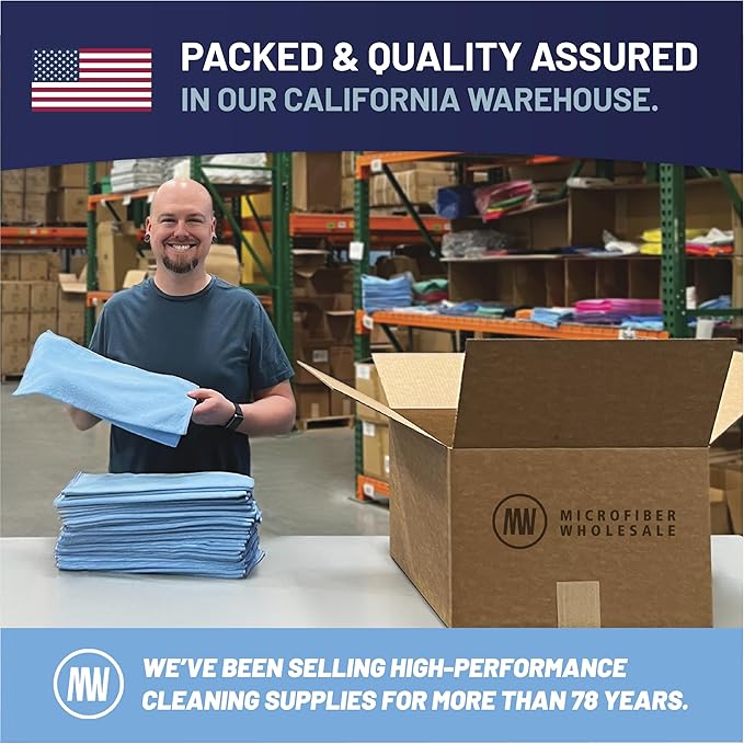 MW PRO Microfiber Cleaning Cloths (12 Pack, 12"x12", Green) - Commercial Grade Housekeeping Towels & Janitorial Rags - Lint Free & Streak Free for Windows, Glass & Auto Detailing - Washable 300+ Times