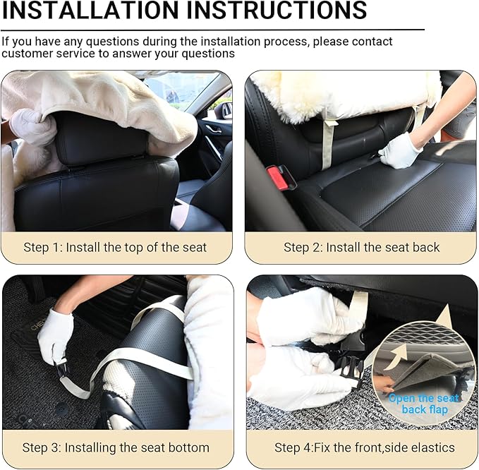Aegis Cover Premium Australian Merino Sheepskin Car Seat Cover, Easy-Install Summer & Winter Universal Fit for SUV Truck Sedan Most Vehicles (FS-Charcoal)