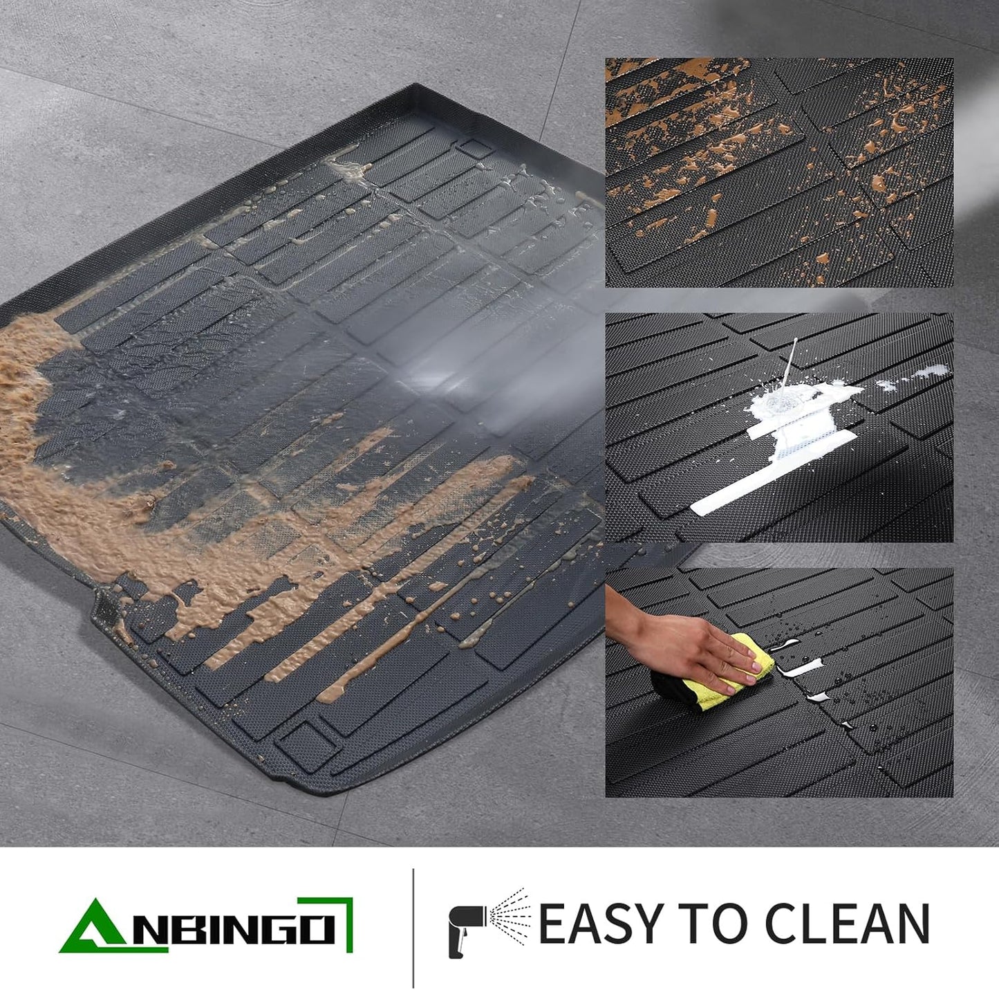ANBINGO®-Floor Mats & Carao Liner Fits for 2025 2026 Chevy Equinox (Not for EV) & GMC Terrain,All Weather Equinox Car Mats TPE Rubber Set Cargo Liner for Chevy Equinox Accessories