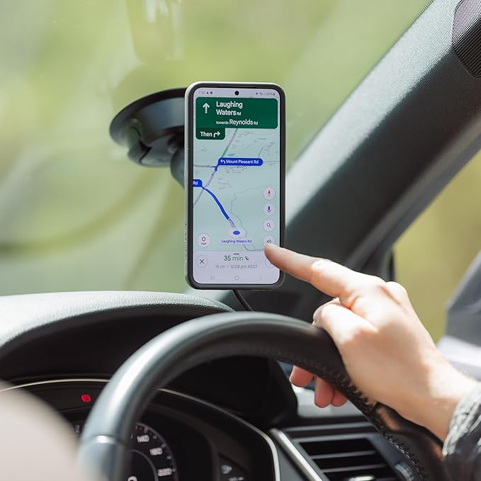Quad Lock Heavy Duty Suction Car Phone Mount with MAG Phone Case and MAG Wireless Charging Head for iPhone 14