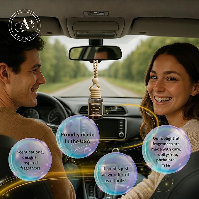 Vanille Clouds - 12ml Car Hanging Diffuser - Pure Indulgence, Wrapping you in the Softest, Most Luxurious Vanilla Scent - Lasts up to 60 days - Luxury Car Perfume | A+ Scents